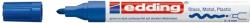 edding Marker permanent Edding 750, cu vopsea, corp metalic, varf rotund, 2-2-4 mm, albastru (ED7503) - forit