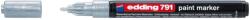 edding Marker permanent Edding 791, cu vopsea, corp plastic, varf rotund , 1-2 mm, argintiu (ED79154) - forit