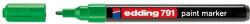 edding Marker permanent Edding 791, cu vopsea, corp plastic, varf rotund, 1-2 mm, verde (ED7914)