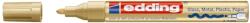 edding Marker permanent Edding 750, cu vopsea, corp metalic, varf rotund, 2-2-4 mm, auriu (ED75053) - forit