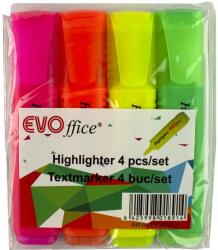EVOffice Textmarker EVOffice, corp dreptunghiula, r varf 1-5mm 4 culori/set (EV248820)