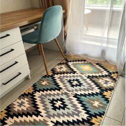 Kotonia Home Covor cu tesatura plata cu decor traditional - Kilim cu doua fete, 60x90 cm - 05 (004745-6090) Covor