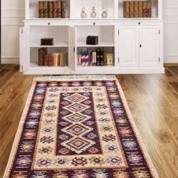 Kotonia Home Covor tesut - Decor traditional, 60x90 cm, fond maro si nuante de crem - 07 (124361-6090) Covor
