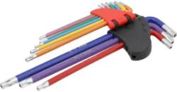 TOYA - Színes extra hosszú TORX kulcskészlet T10 - T50 9db