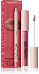 Revolution Beauty Lip Contour Kit set îngrijire buze culoare Queen 2 buc