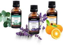 Vivamax illóolaj csomag (Édes narancs, Levendula, Eukaliptusz) 3 x 10 ml