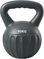 SPORTNOW Kettlebell 10 kg, ganteră tip bilă cu mâner antiderapant, pentru musculație și antrenament, pentru sală, Gri | Aosom Romania (A91-481V02GY)