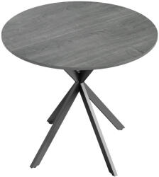 HomCom Kerek konyhaasztal, 80 cm, kompakt asztallap, forgácslap, fém, szürke (83A-295V00GY)