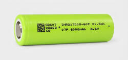 Linkdata 21700S-60P akkumulátor cella 6000mAh kapacitással és 60A folyamatos árammal - kúpos