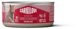 CARNILOVE Cat Can Paté Turkey and Reindeer 100 g pulykával és rénszarvassal, pástétom macskáknak