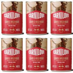 CARNILOVE Dog Can Lamb and Wildboar 6x400g pasztet bárányhússal és vaddisznóval felnőtt kutyák számára