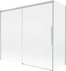 Mexen Rox kétszárnyú toló zuhanyfal 180 + 90 x 150 cm, átlátszó, kefélt nikkel - 8C9-180-090-97-00