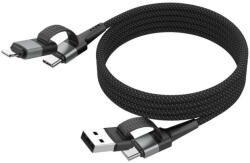 ANSMANN Magnetic 4in1 charging cable (black, USB-A / USB-C / Lightning) (1700-0188) - vexio