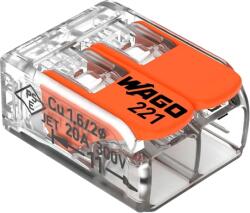 WAGO Conector cu pârghie 2 poli, max. 4 mm2, 450V/32A, set 100 buc. , WAGO 221-412 (221-412)