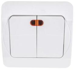 Z-tools Intrerupator Dublu, cu Led, Z Tools, Practic, 10 A, 250 V (ZLN-QC-4-128)