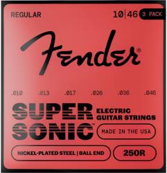 Fender SuperSonic 250R (3-Pack), Nickel-Plated Steel, Ball End, 010-046