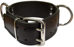 Mister B Leather Slave Collar D-Rings Broad Black