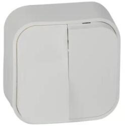 Horozk Electrik Intrerupator Dublu Aplicat, Horoz, Eva 10 A, 250 V (ZLN-EXT112-001-0003)