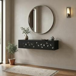 Hanah Home Komód Antracit Ezüst Moka 120 - Antracit, Ezüst