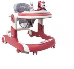 Z-tools Premergator cu 6 Roti Silentioase, Z Tools, 6 Luni+, Sezut Reglabil, Pliere Usoara, Roz (ZLN-ZTS9130)