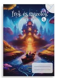 Iskola Írok és rajzolok 4. osztályos 2 az 1-ben vonalas és sima füzet A/5 (P1111-1404-507606)