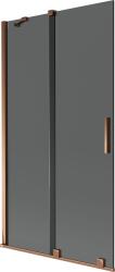 Mexen Velar 2-szárnyú, toló zuhanyfal 100 x 150 cm, grafit, rózsaarany - 896-100-000-41-60