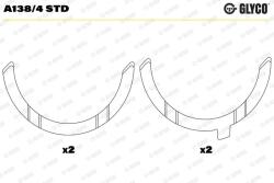 GLYCO Saiba distantier, arbore cotit GLYCO A138/4 STD (A138/4 STD)