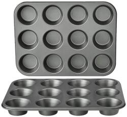 Amazon Basics Muffin Sütőforma 2 db, Tapadásmentes Szénacél, Szürke, 35, 3x26, 8x3, 1 cm