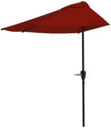 Pure Garden félkör alakú terasz napernyő 2, 7 m - Könnyen nyitható félkör árnyékoló falhoz, verandához vagy erkélyre - Piros, 270 cm