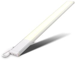 B. K. Licht LED szalag kapcsolóval, meleg fehér fény, konyhai pultvilágítás, beépített tápkábellel, fehér-ezüst, 57, 5x4, 9x1, 3 cm