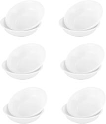 SVUPUE kerek mártásos tálka készlet, mini PVC desszerttál - fehér - 12 db
