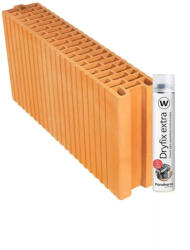 Porotherm 10 N+F neo Rapid válaszfal tégla Dryfix 10cm vastag Dryfix extra ragasztóhabbal 831647 (62699161)