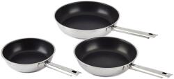 RÖSLE Elegance serpenyő szett 3 részes - 20 cm, 24 cm és 28 cm, ProPlex tapadásmentes bevonat, 18/10 rozsdamentes acél, indukciós főzőlaphoz