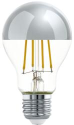 EGLO E27 LED Izzó, Ezüst Fejükrös Lámpa, Blikkmentesítő Fényforrás, A60 forma, Energiatakarékos Búra