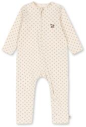 Konges Sløjd gyerek rugdalózó pamut elasztánnal BASIC ZIP ONESIE GOTS - bézs 68