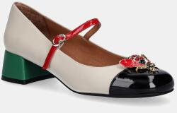 Jeffrey Campbell bőr flip-flop JITTERBUG - bézs Női 40