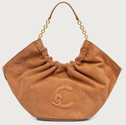 Coccinelle shopper női velúrbőr - barna Univerzális méret - answear - 153 990 Ft