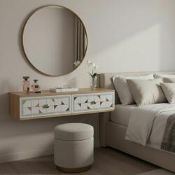 Hanah Home Dresser Sapphire Oak White Gold Moka 120 - Sapphire Oak, White, Gold