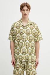 Drôle de Monsieur selyem ruha Chemise Lin Tapisserie Florale - zöld XL