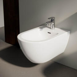 Laufen Pro X fali rejtett rögzítésű kerámia bidé csaplyukkal és túlfolyóval, fehér H8308600003021 (H8308600003021)