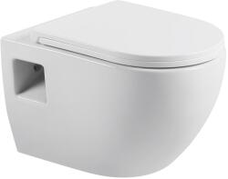 Erga Astrid, fali WC-csésze 510x360x360 mm, perem nélküli + lágyan záródó WC-ülőke, fehér, ERG-V03-ASTRID-RIM-WH (ERG-V03-ASTRID-RIM-WH)