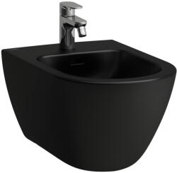 Laufen Pro X fali rejtett rögzítésű kerámia bidé csaplyukkal és túlfolyóval, matt fekete H8308607163021 (H8308607163021)