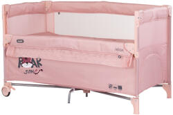  Összecsukható ágyka Chipolino Relax Tiger powder pink csúszó oldallal