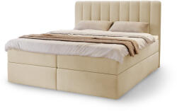 MV MAGIC kárpitozott bézs boxspring franciaágy Méret: 160x200