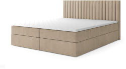 MV Bézs LAMELLA kárpitozott boxspring ágy Méret: 160x200