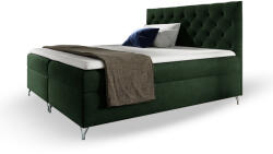 Wilsondo GULIETTE zöld kárpitozott boxspring ágy matracokkal 120x200