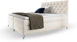Wilsondo GULIETTE kárpitozott boxspring ágy matracokkal 200x200 - fehér