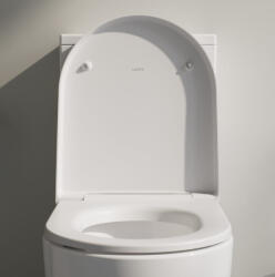 Laufen Pro X levehető Duroplast WC ülőke Soft Close mechanizmussal és króm zsanérokkal, matt fehér H8918637570001 (H8918637570001)
