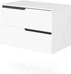Fluminia Mobilier cu blat Fluminia Bari 80, blat 2cm inclus, 2 sertare soft close, alb mat (BARI82-T-WM-L)