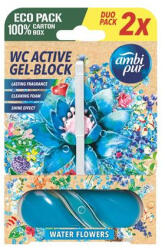 Ambi Pur WC tisztító blokk, 2x45 g, AMPI PUR, vízi virágok (KHT1591) - tintasziget